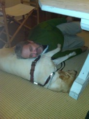Guide Dog Nira and Writer Craig Lucas