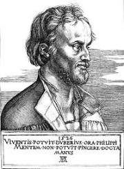 Durer's engraving of Philip Melanchthon 1526