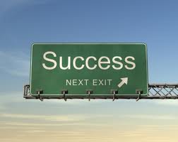 Roadsign Reading Success Next Exit