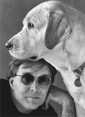 Steve and guide dog, Corky